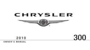 2010 chrysler 300 owner manual