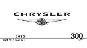 2010 chrysler 300 srt owner manual