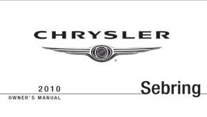 2010 chrysler sebring owner manual