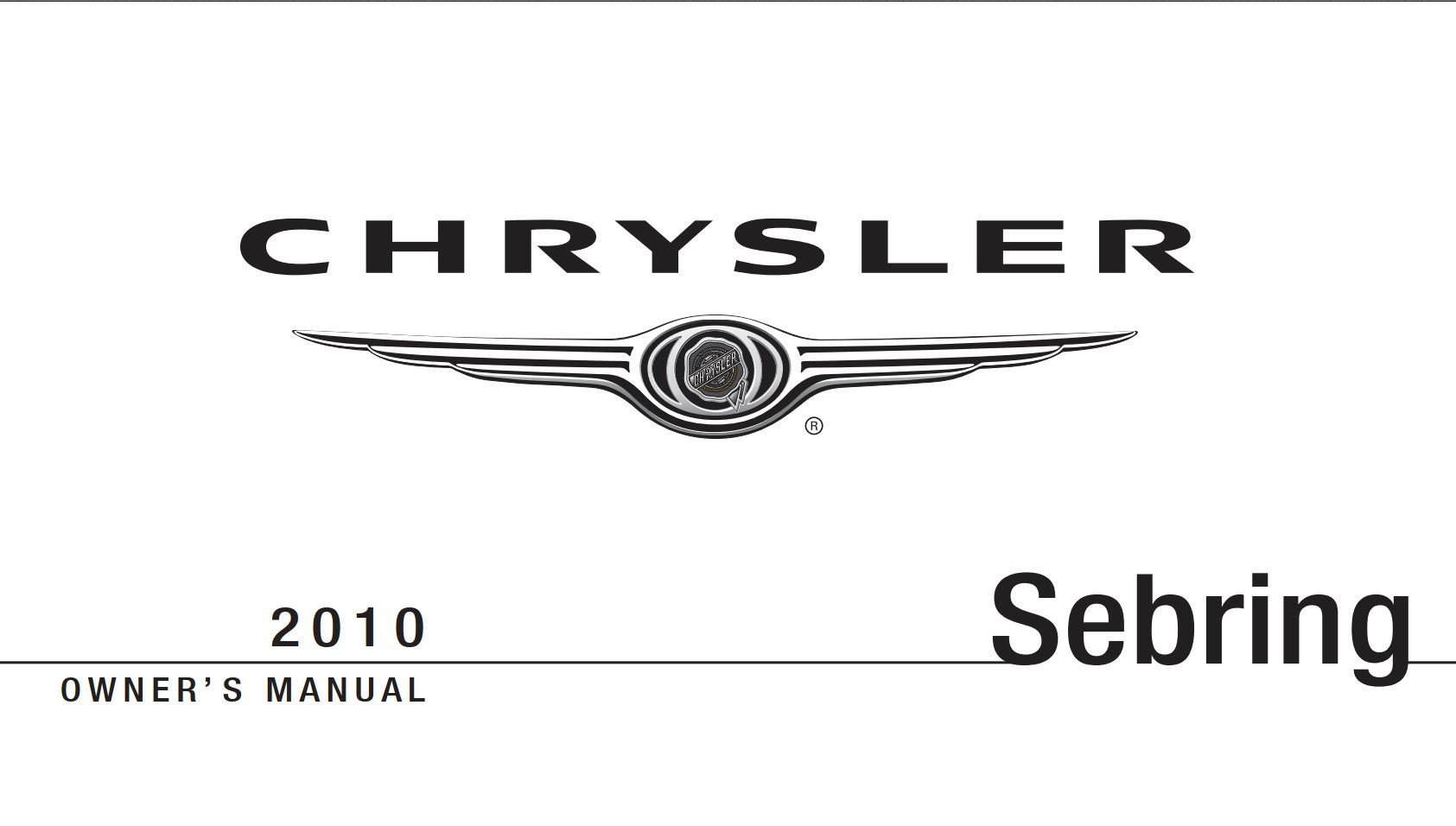 2010 chrysler sebring owner manual