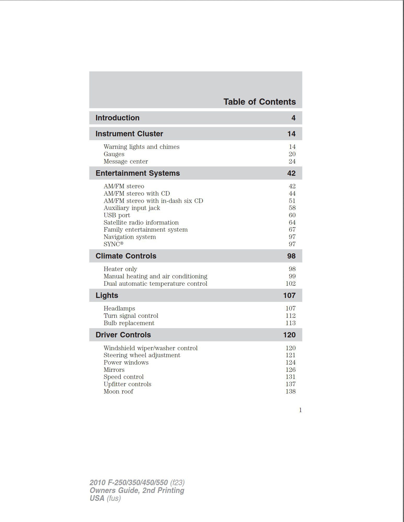 2010 ford f250 owner's manual