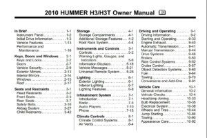 2010 hummer h3 h3t owner manual