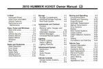 2010 hummer h3 owner's manual