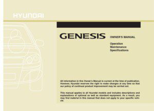 2010 hyundai genesis owner's manual