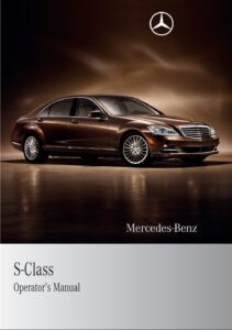 2010 mercedes benz s class owner's manual