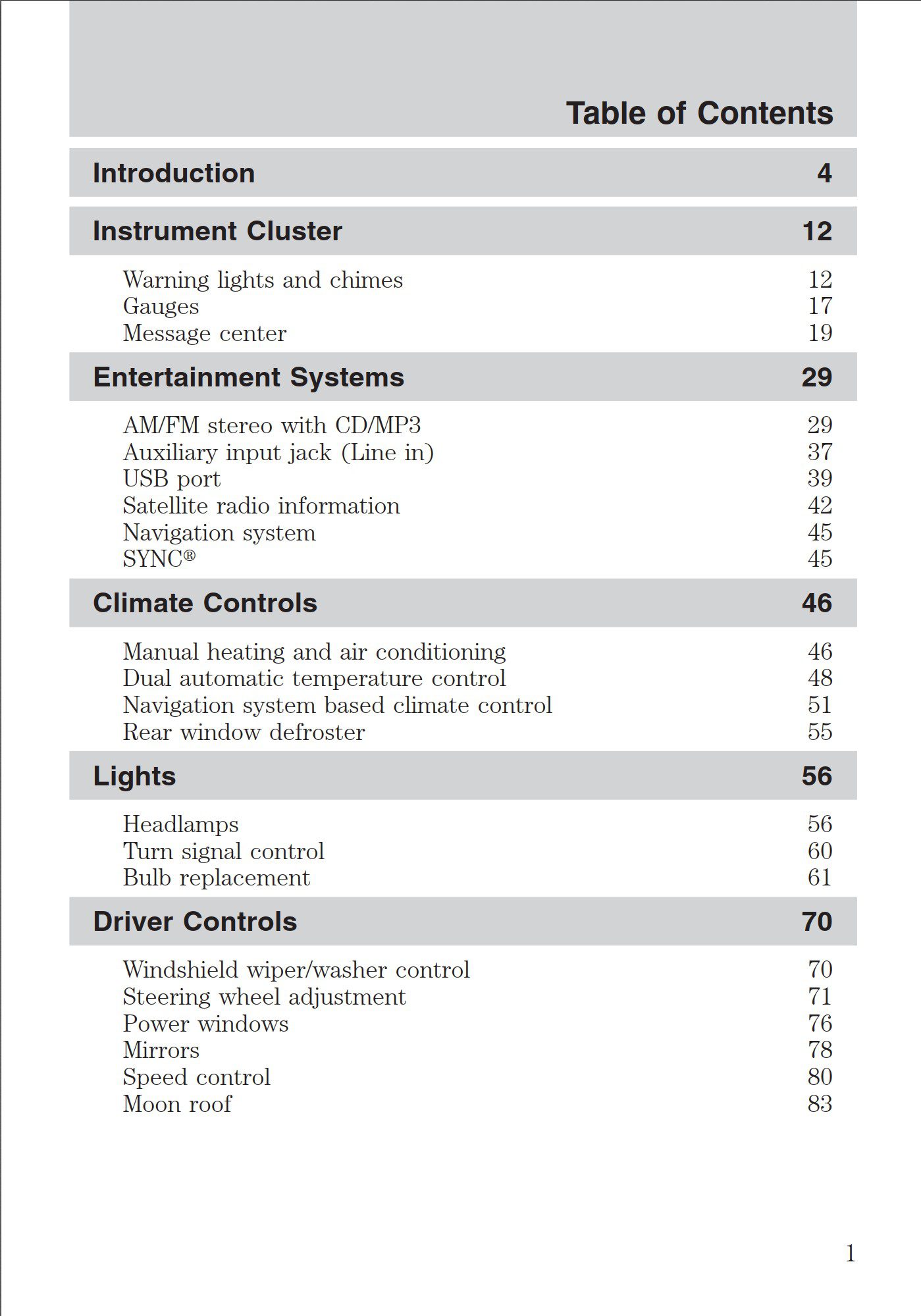 2010 mercury milan owner manual