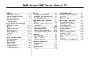 2010 saturn vue owner manual