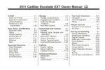 2011 cadillac escalade ext owner's manual