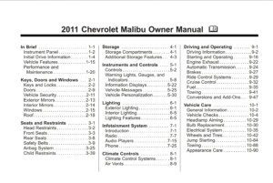 2011 chevrolet malibu owner's manual