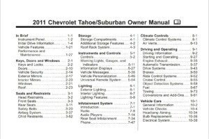 2011 chevrolet suburban owner's manual