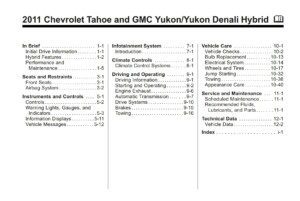 2011 chevrolet tahoe owner's manual