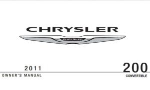 2011 chrysler 200 convertible owner manual