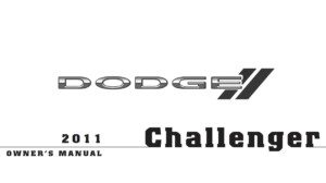 2011 dodge challenger owner manual