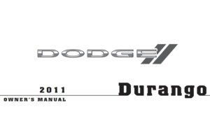 2011 dodge durango owner manual