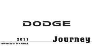 2011 dodge journey owner manual