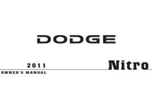 2011 dodge nitro owner manual