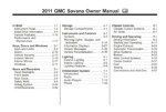 2011 gmc savana owner's manual