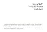 2011 honda cr v owner's manual