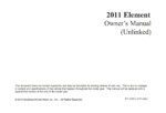 2011 honda element owner's manual