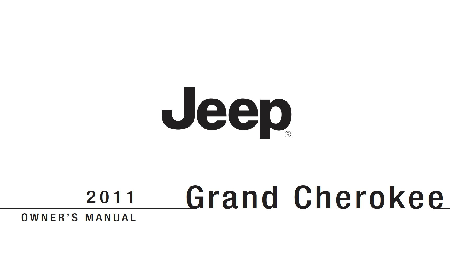 2011 jeep grand cherokee owner manual