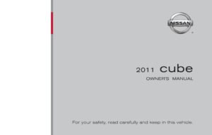 2011 nissan cube owner's manual