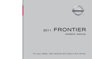 2011 nissan frontier owner's manual