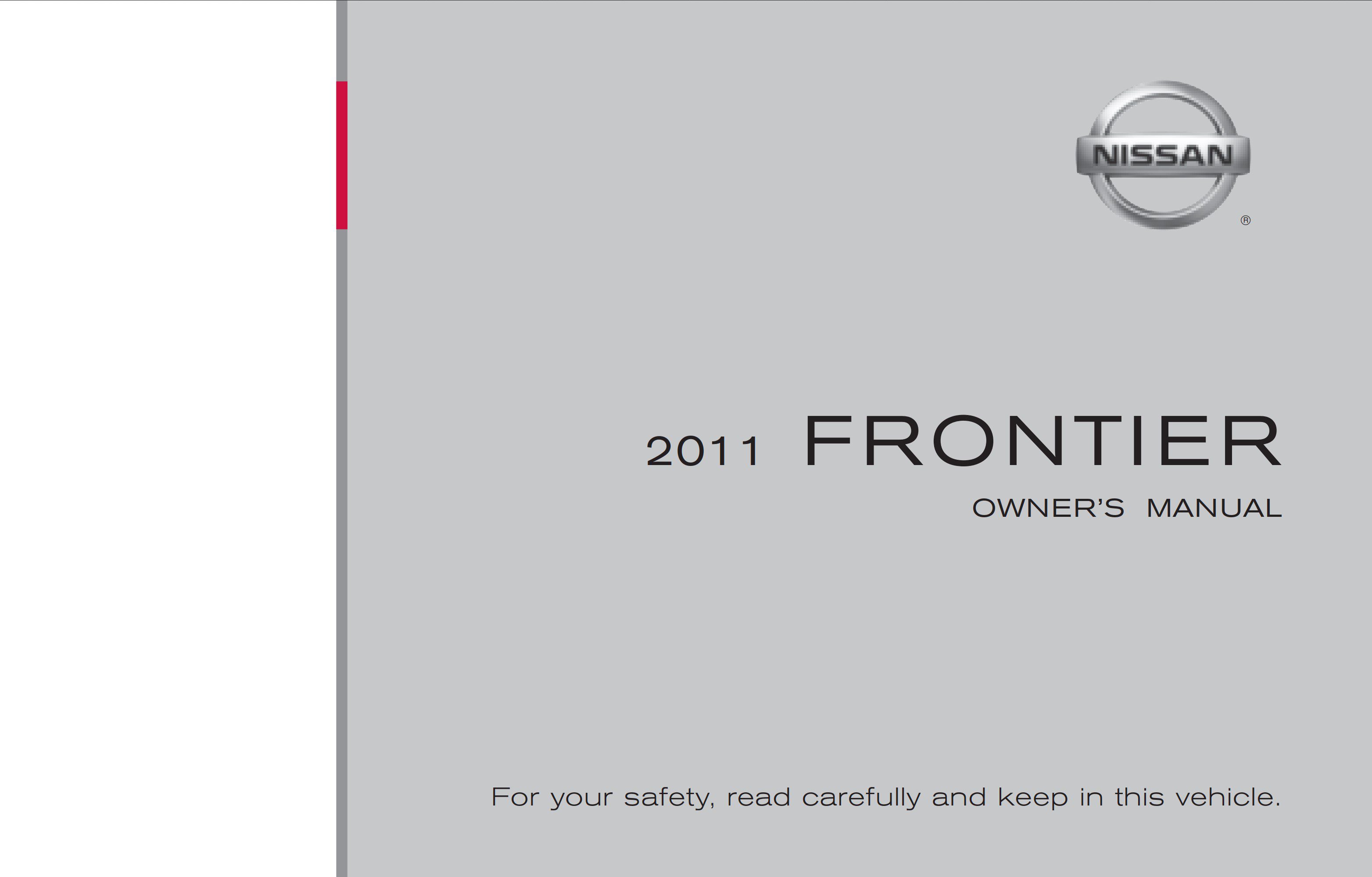 2011 nissan frontier owner's manual