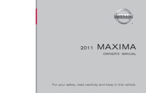 2011 nissan maxima owner's manual