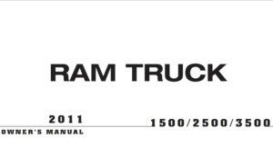 2011 ram truck 1500 2500 3500 owner manual