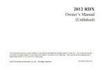 2012 acura rdx owner's manual