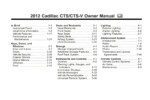 2012 cadillac cts owner's manual