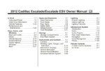 2012 cadillac escalade esv owner's manual