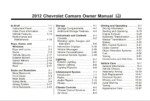 2012 chevrolet camaro owner's manual