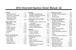 2012 chevrolet equinox owner's manual