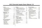 2012 chevrolet impala owner's manual