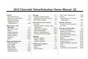 2012 chevrolet tahoe owner's manual