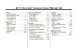 2012 chevrolet traverse owner's manual