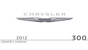 2012 chrysler 300 owner manual