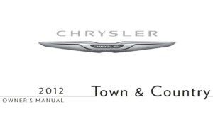 2012 chrysler town & country owner manual