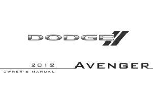 2012 dodge avenger owner manual