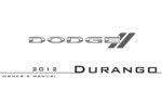 2012 dodge durango owner manual