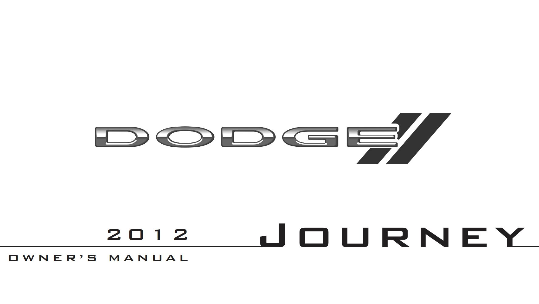 2012 dodge journey owner manual