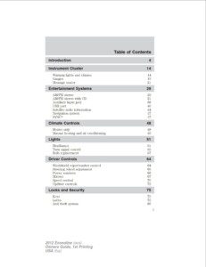 2012 ford e350 owner's manual