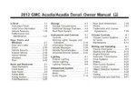 2012 gmc acadia owner's manual