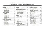 2012 gmc savana owner's manual