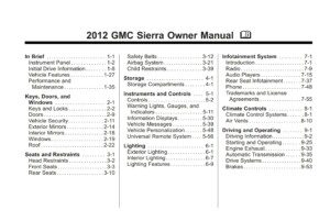 2012 gmc sierra owner's manual