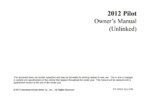 2012 honda pilot owner's manual