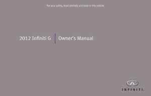 2012 infiniti g37 owner's manual