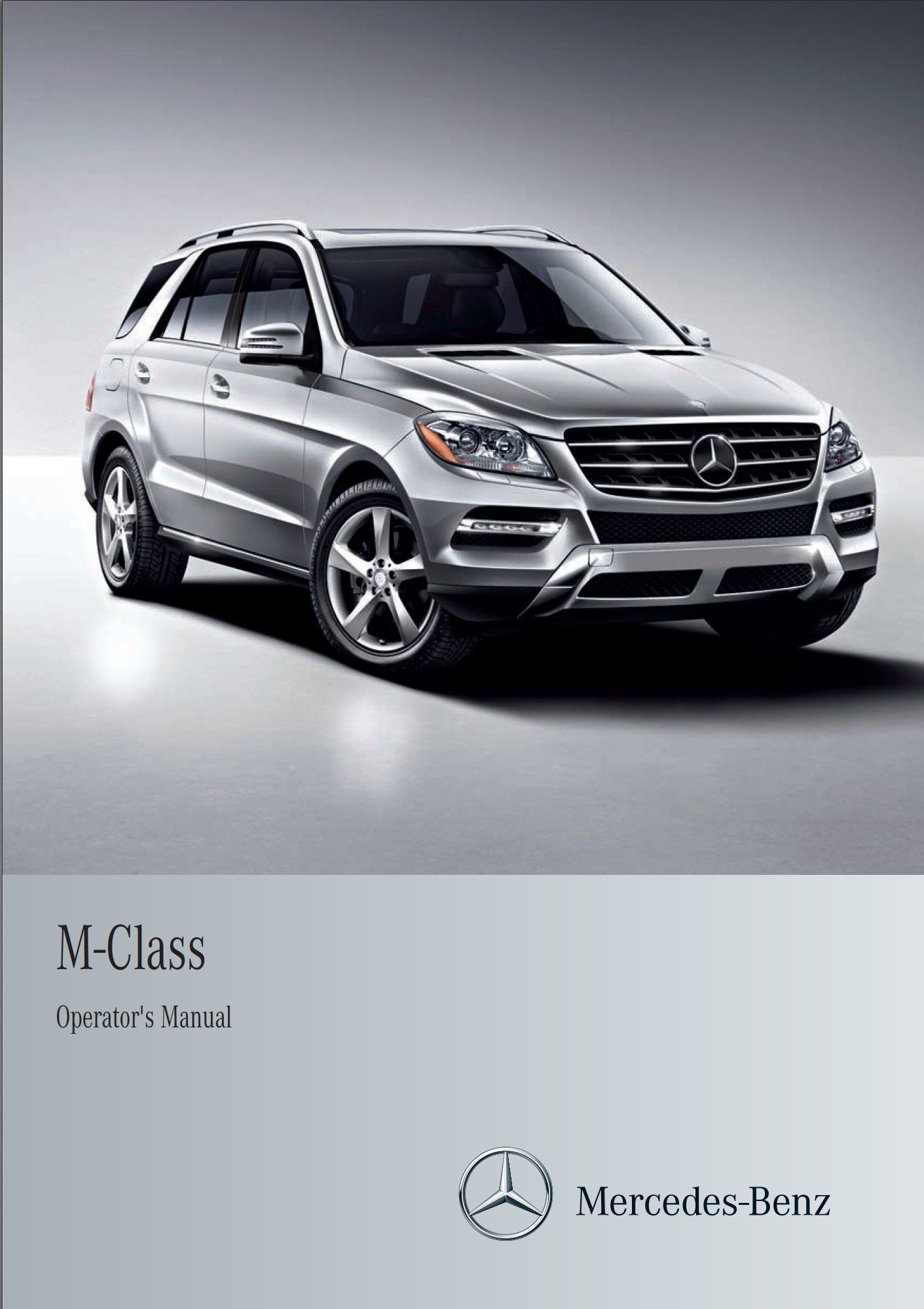 2012 mercedes benz m class owner's manual