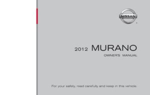 2012 nissan murano owner's manual